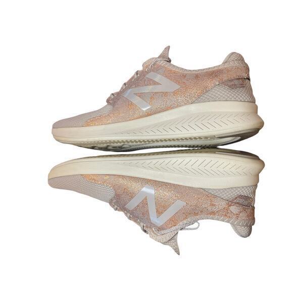 New Balance FuelCore Coast V3 Running Shoe Rose Gold Floral Metallic & Grey 10 - Picture 12 of 15